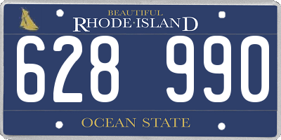 RI license plate 628990