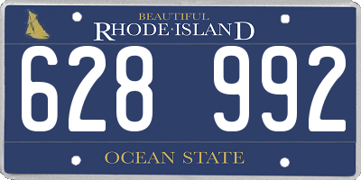 RI license plate 628992