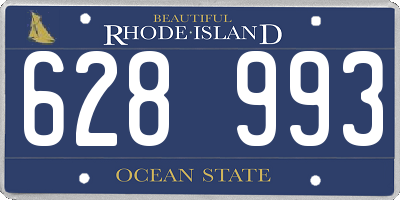 RI license plate 628993