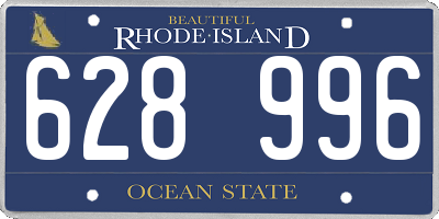 RI license plate 628996