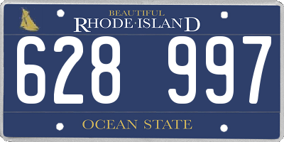 RI license plate 628997