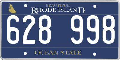 RI license plate 628998