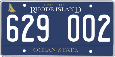 RI license plate 629002