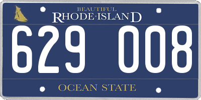 RI license plate 629008
