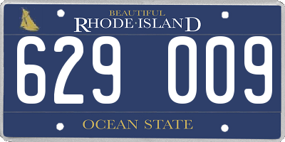 RI license plate 629009