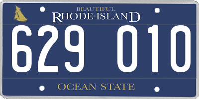 RI license plate 629010