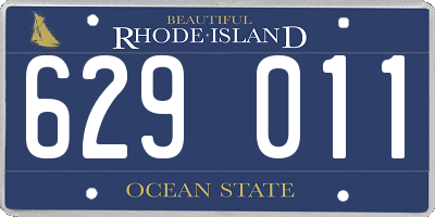 RI license plate 629011