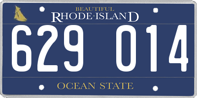 RI license plate 629014