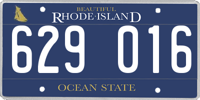 RI license plate 629016