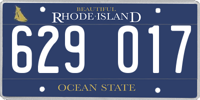 RI license plate 629017