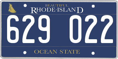 RI license plate 629022