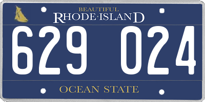 RI license plate 629024