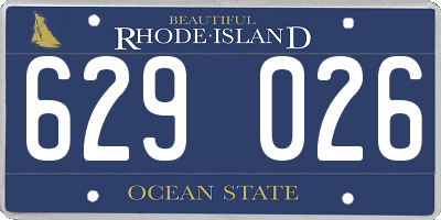 RI license plate 629026