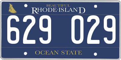 RI license plate 629029