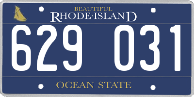 RI license plate 629031