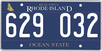 RI license plate 629032