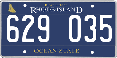 RI license plate 629035