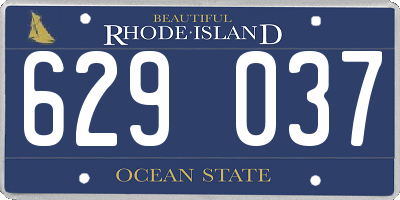 RI license plate 629037