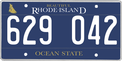 RI license plate 629042