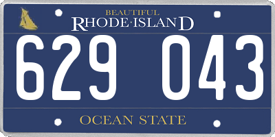 RI license plate 629043