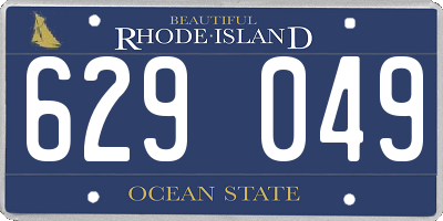 RI license plate 629049