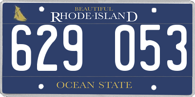 RI license plate 629053