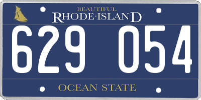 RI license plate 629054