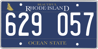 RI license plate 629057