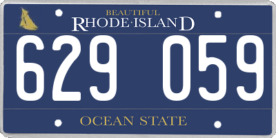RI license plate 629059