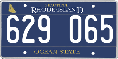 RI license plate 629065