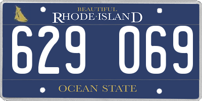 RI license plate 629069