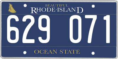 RI license plate 629071