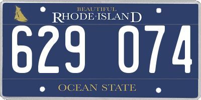 RI license plate 629074