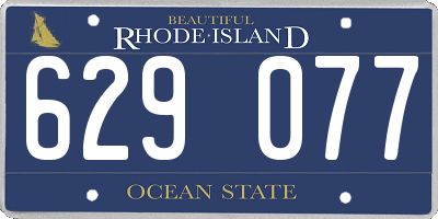 RI license plate 629077