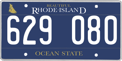 RI license plate 629080
