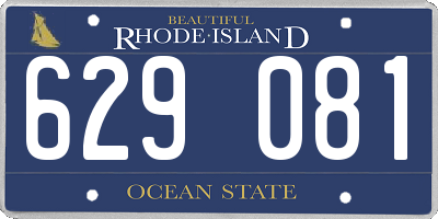RI license plate 629081