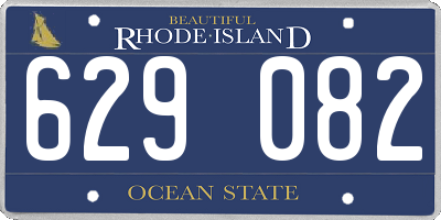 RI license plate 629082