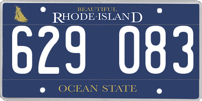 RI license plate 629083