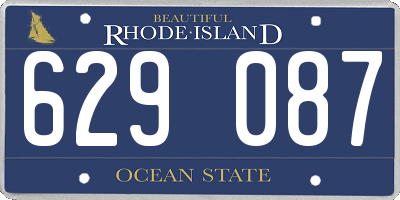 RI license plate 629087