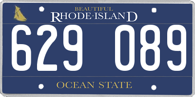 RI license plate 629089