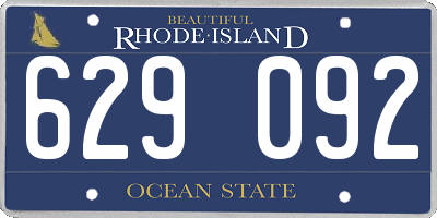 RI license plate 629092