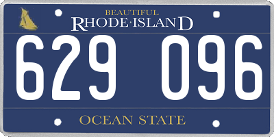 RI license plate 629096