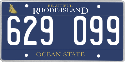 RI license plate 629099