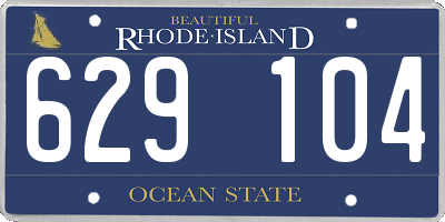 RI license plate 629104