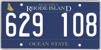 RI license plate 629108