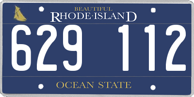 RI license plate 629112