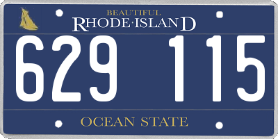 RI license plate 629115