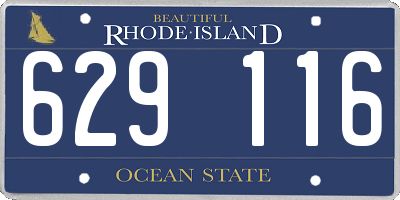 RI license plate 629116