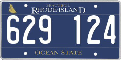 RI license plate 629124