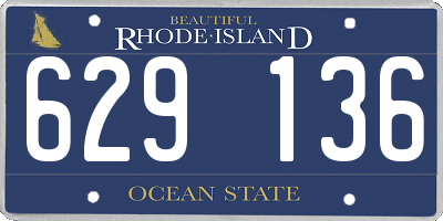 RI license plate 629136
